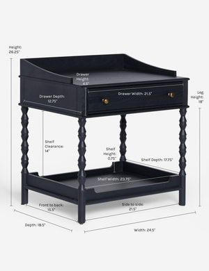 Open Box: Topia Nightstand, Black by Ginny Macdonald