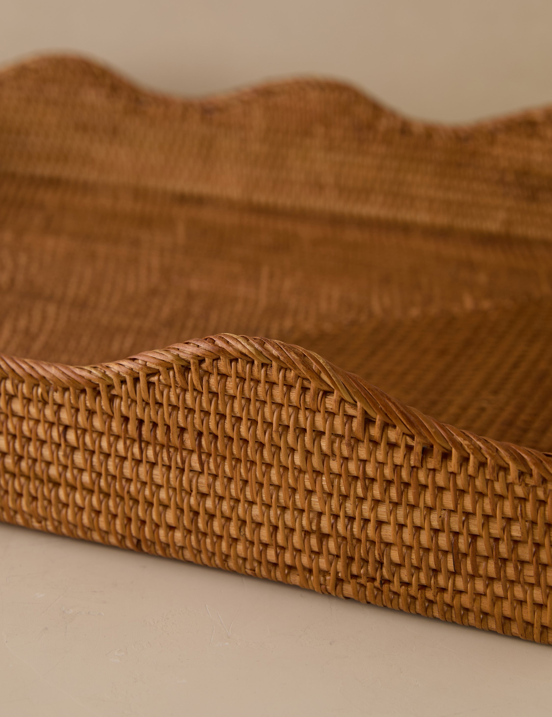 Lulu and Georgia Tyna Rattan Tray - Thumbnail 4