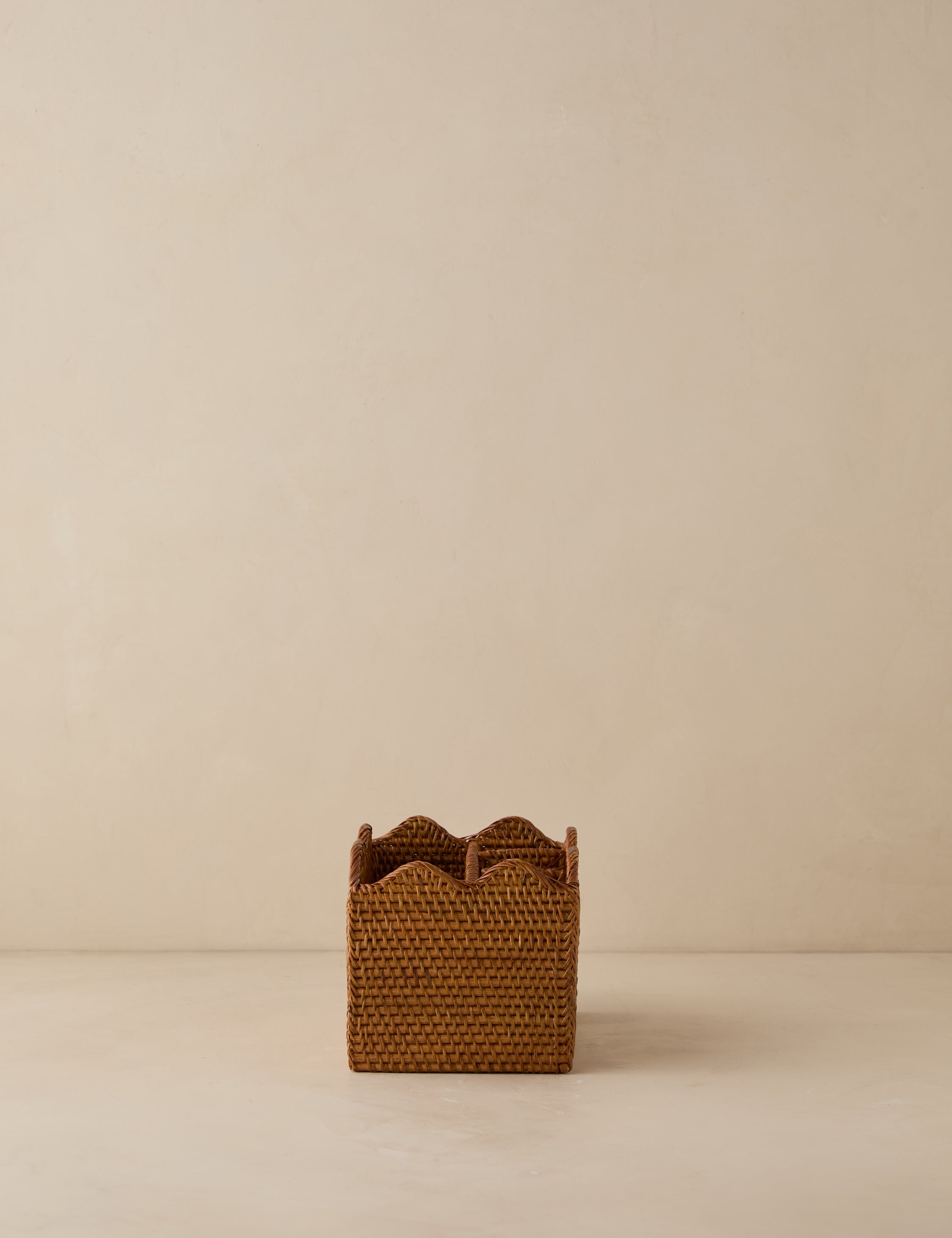Lulu and Georgia Tyna Rattan Utensil Caddy - Thumbnail 5