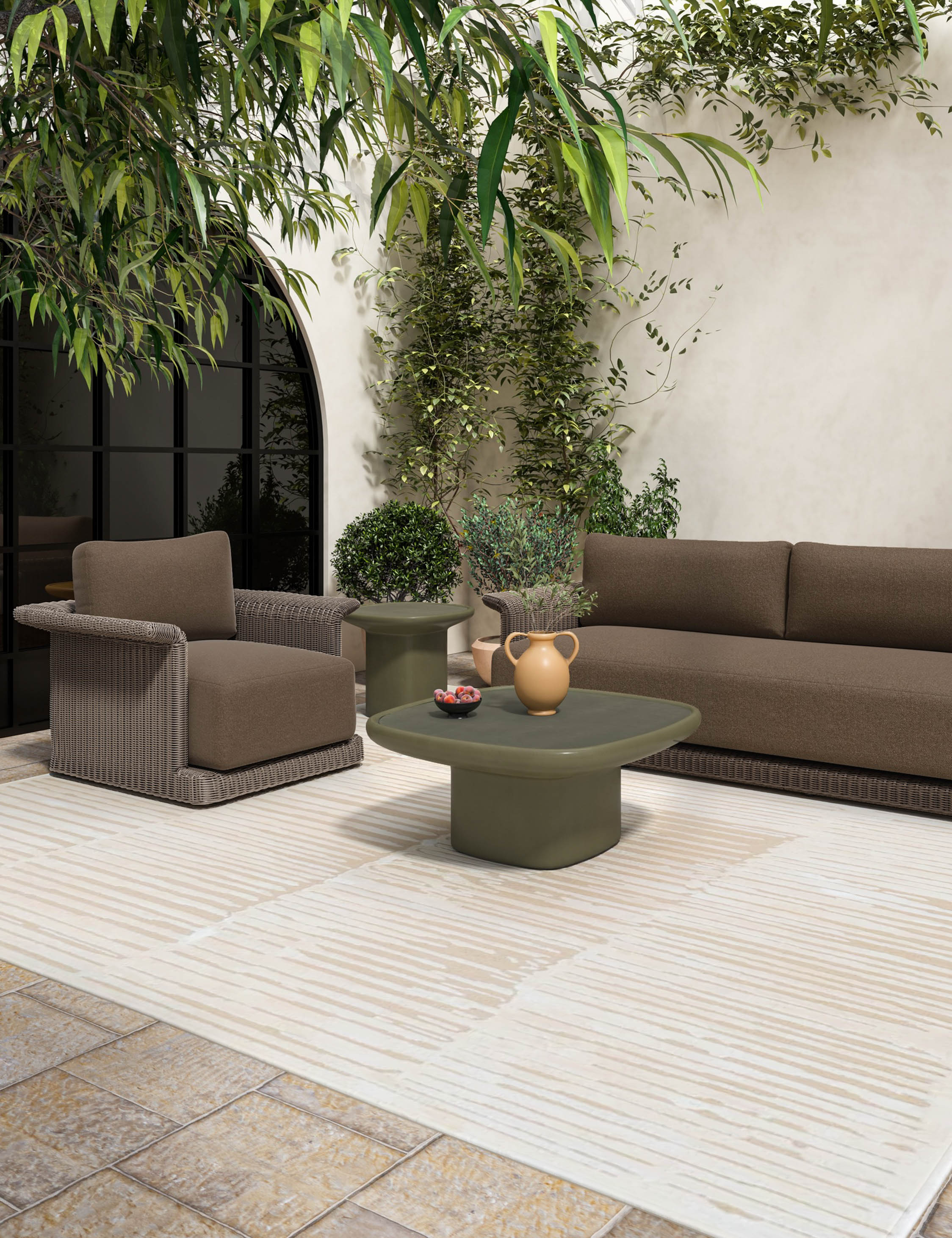 Camino Indoor / Outdoor Square Coffee Table - Thumbnail 3
