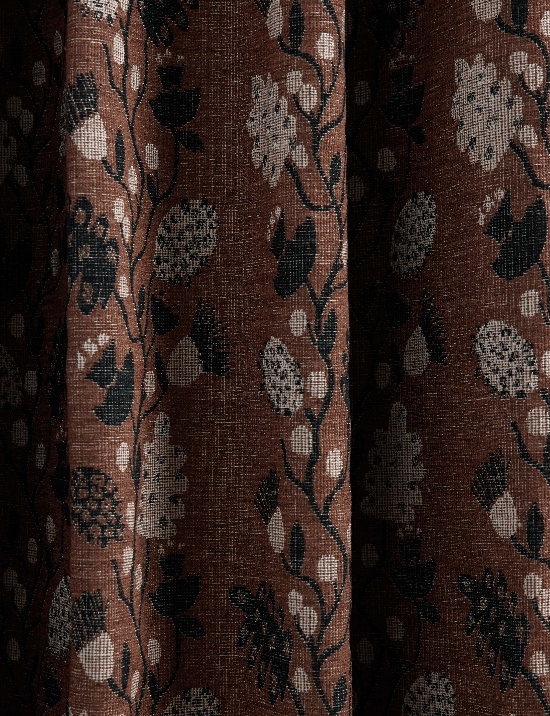 Sarah Sherman Samuel Vini Botanical Jacquard Curtain Panel - Thumbnail 4