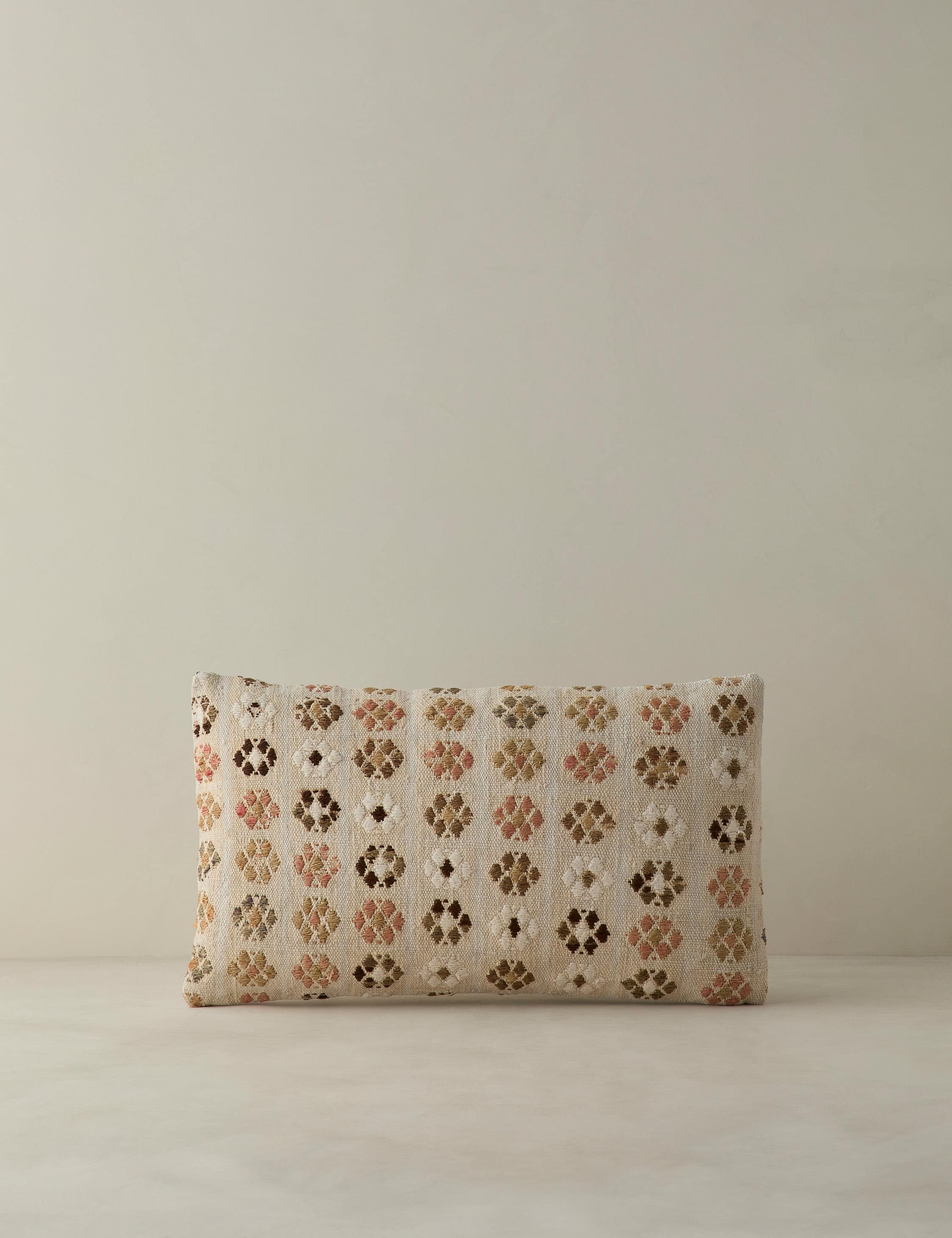 Vintage Lumbar Pillow No. 414, 12" x 20"