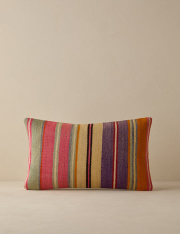 Vintage Lumbar Pillow No. 276, 12" x 20"