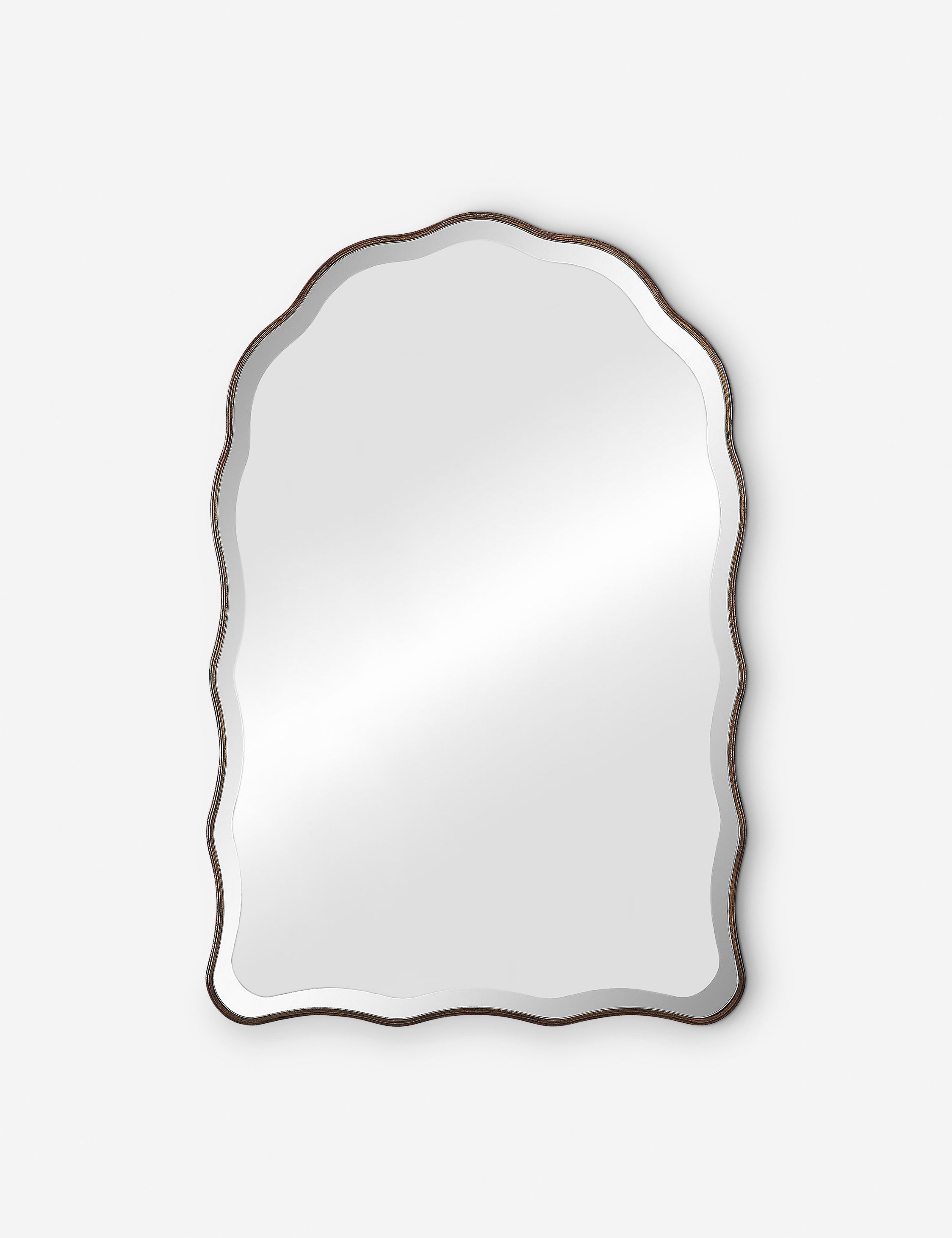 #color::brass | Gannet scalloped frame wall mirror