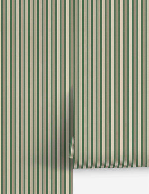 Scalamandre Linn Wallpaper by Sandberg, Green - Swatch