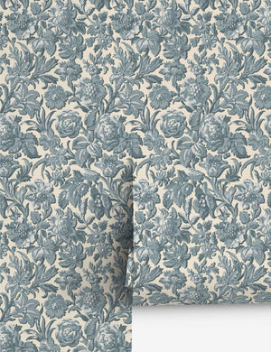 Scalamandre Valentin Wallpaper by Sandberg, Misty Blue - Swatch