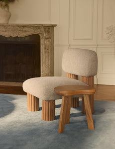 Open Box: Auclair Accent Chair, Tan Boucle