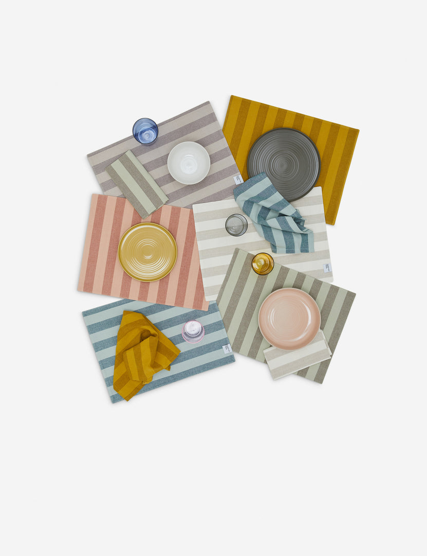 #color::sky-+-peacock #color::flax-+-ivory #color::light-gray-+-dark-gray #color::blush-+-terracotta #color::mustard-+-bronze #color::olive-+-sage #style::placemat--set-of-4 #style::napkin--set-of-4