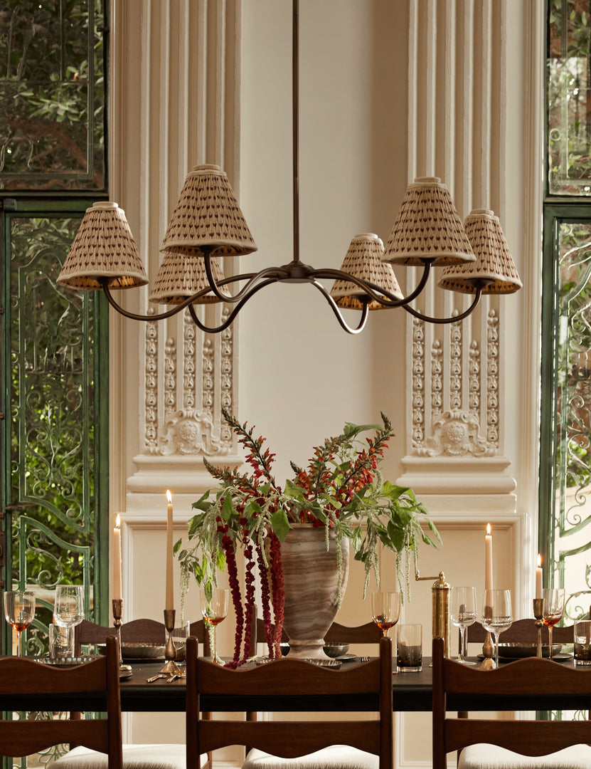 Jordan Pleated Floral Chandelier