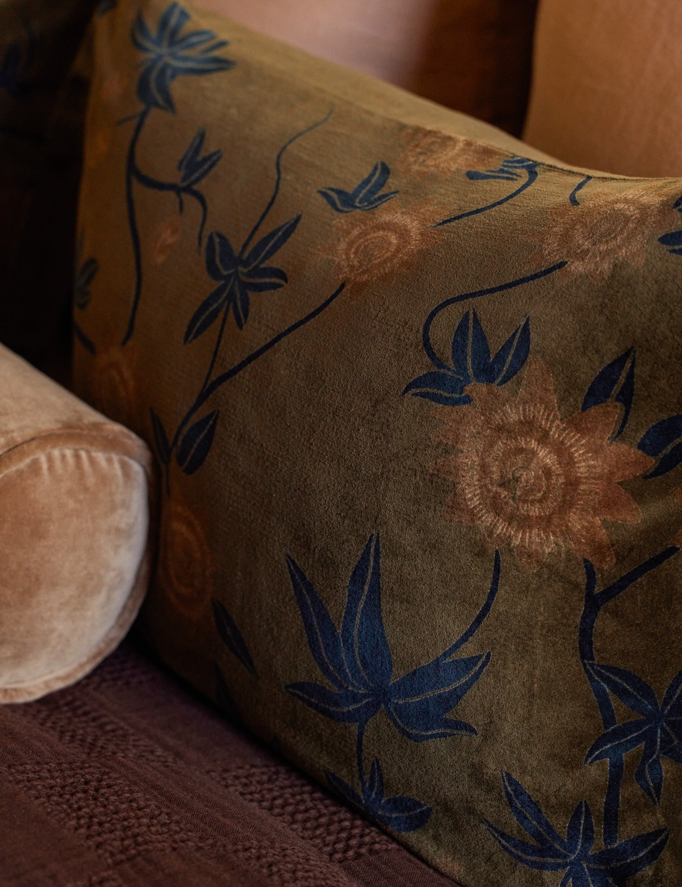 Royce Velvet Floral Pillow