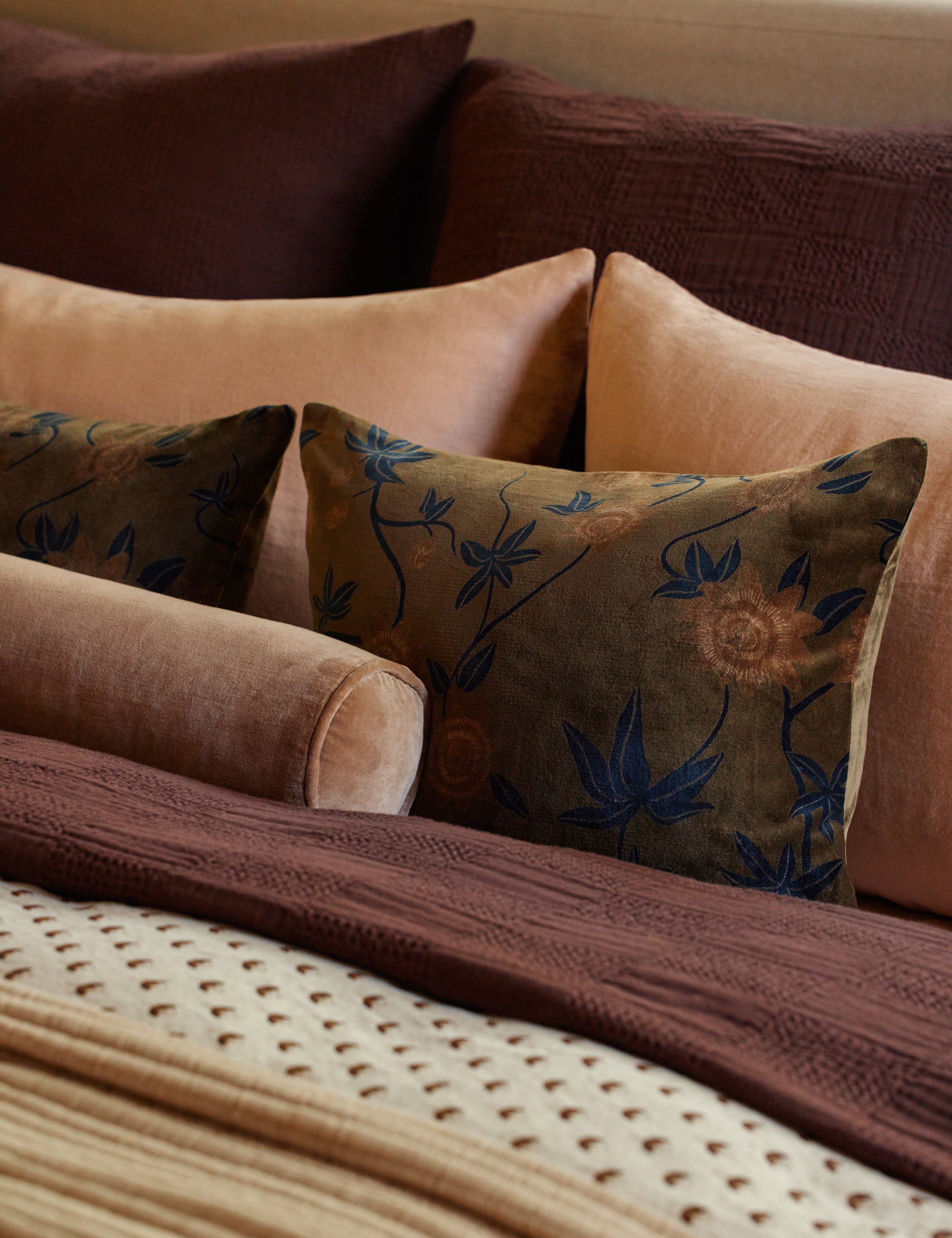 Royce Velvet Floral Pillow
