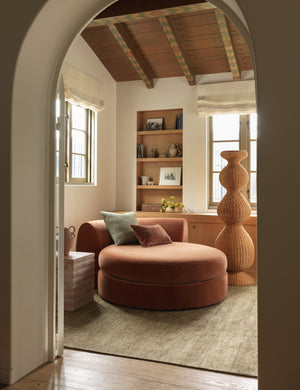 Buckley Modular Media Lounger : Saffron Faux Mohair