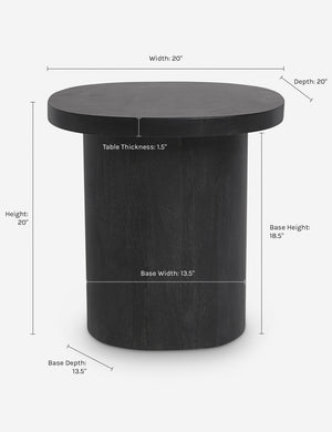 Dimensions on the Luna Side Table
