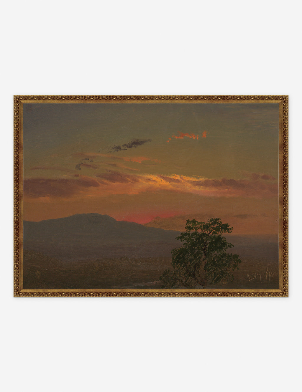 Landscape at Sunset, Hudson NY Print (42" x 31")