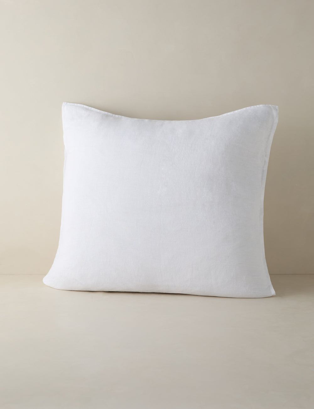 Linen Deluxe Sham - White