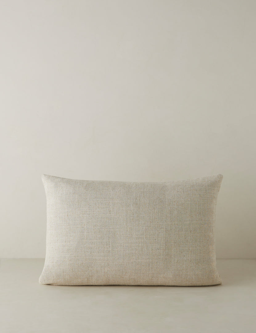 #style::lumbar | Back of the Mosaic Linen Lumbar Pillow by Elan Byrd.