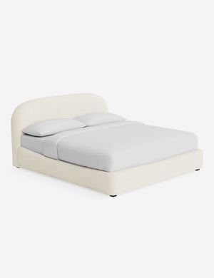 Open Box: Neve Platform Bed, Cotton Luxe Boucle King by Aimee Song