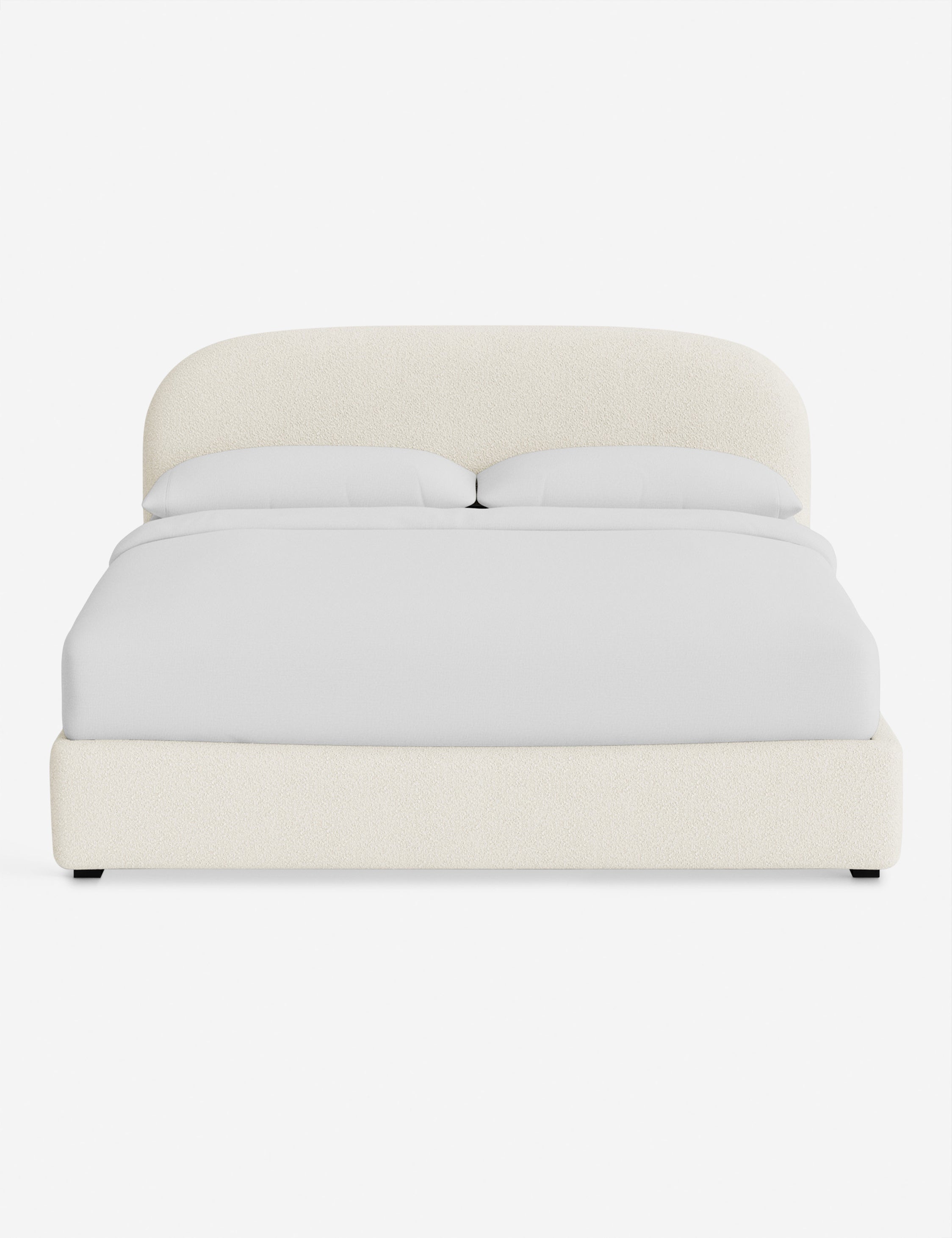 Open Box: Neve Platform Bed, Cotton Luxe Boucle King by Aimee Song