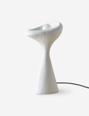 Odette matte white sculptural table lamp