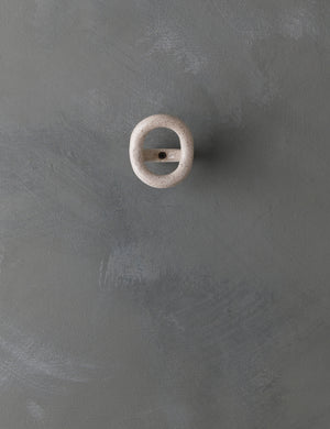 Olo white speckled Wall Hook by SIN Ceramics