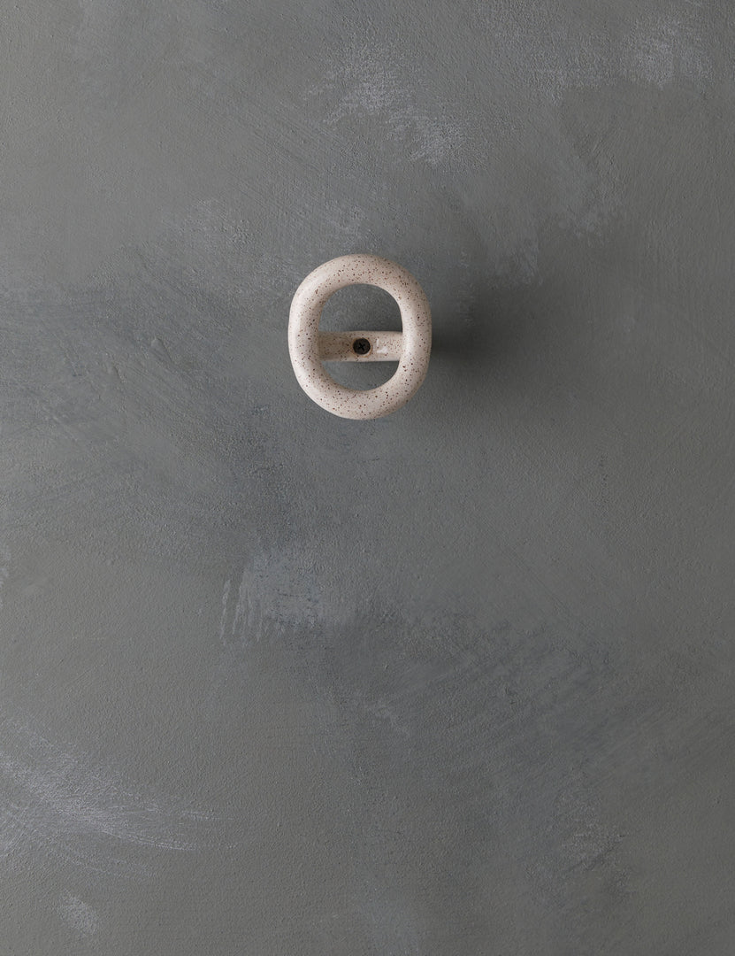 #color::white-speckled | Olo white speckled Wall Hook by SIN Ceramics