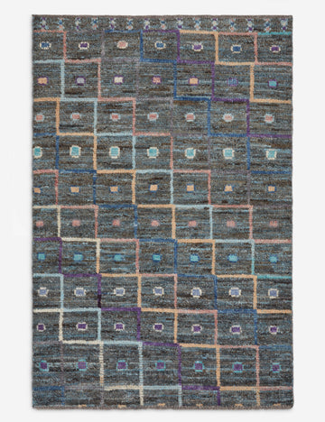 One-of-A-Kind Moroccan-Style Hand-Knotted Wool Rug No. 4, 4' x 6'