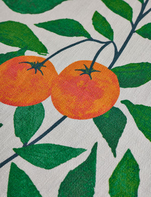Orange Crush Linen Fabric Swatch by Nathan Turner