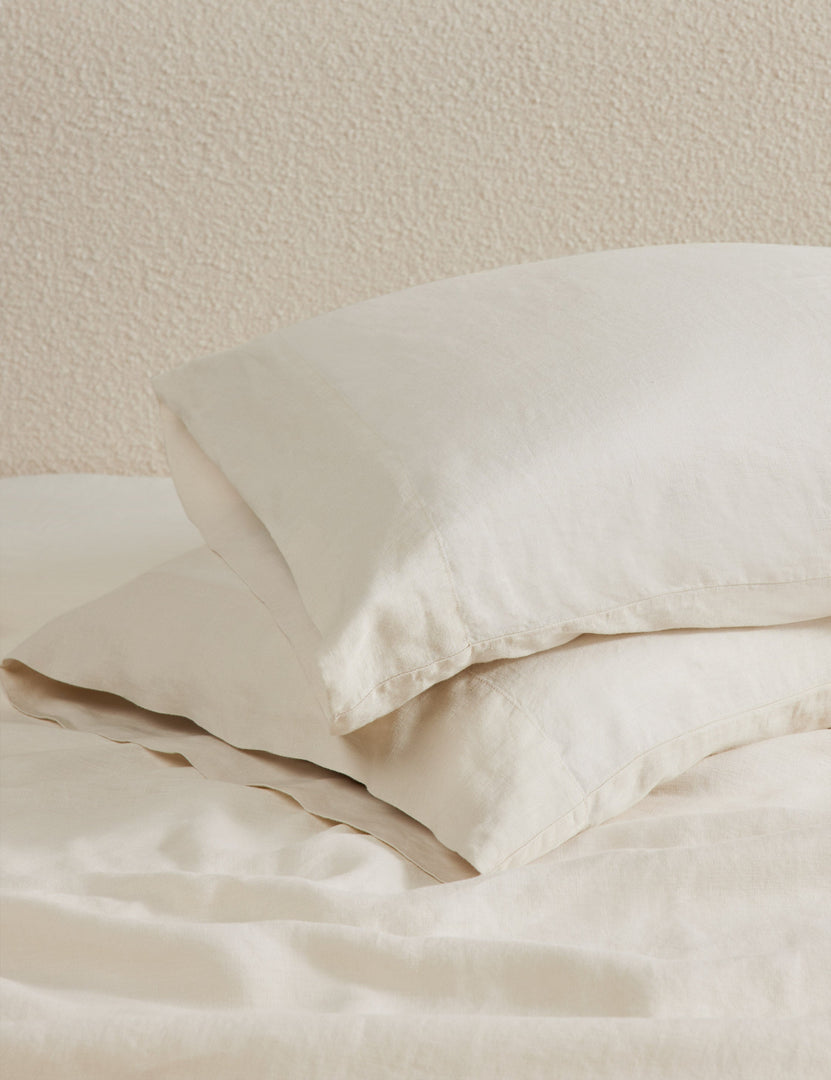 #color::cream #size::standard #size::king | Essie soft, breathable hemp pillowcases