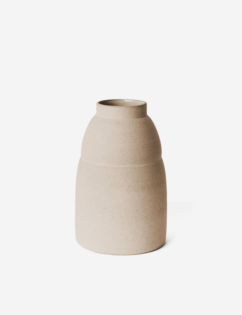 #color::natural | Chubby beehive wide mouth ceramic Vase by Al Centro Ceramica