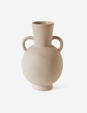 Tyrenno modern ceramic double handle Vase by Al Centro Ceramica