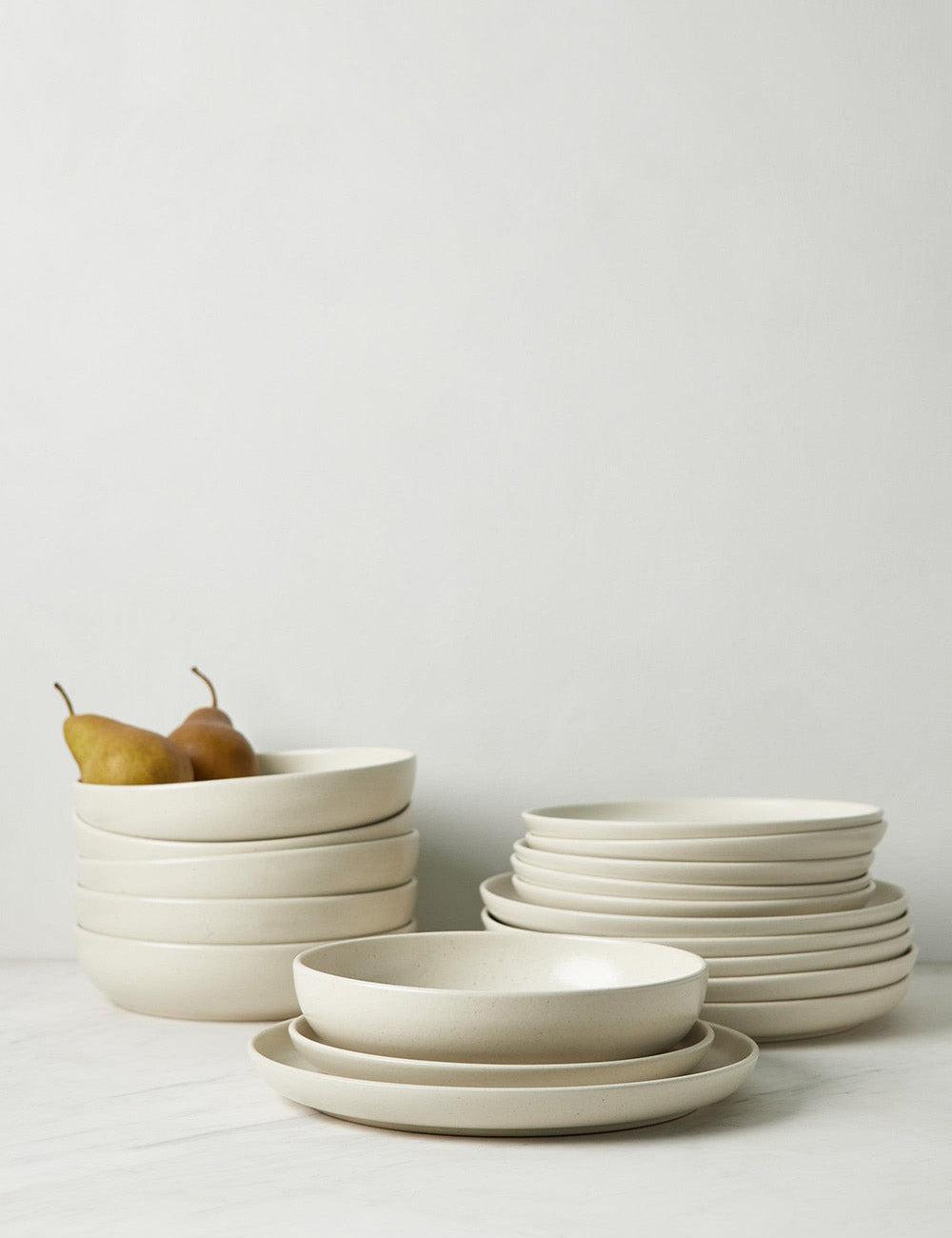 Pacifica Stoneware Dinnerware by Casafina- 12 Piece Set with Cereal Bowl, Salt