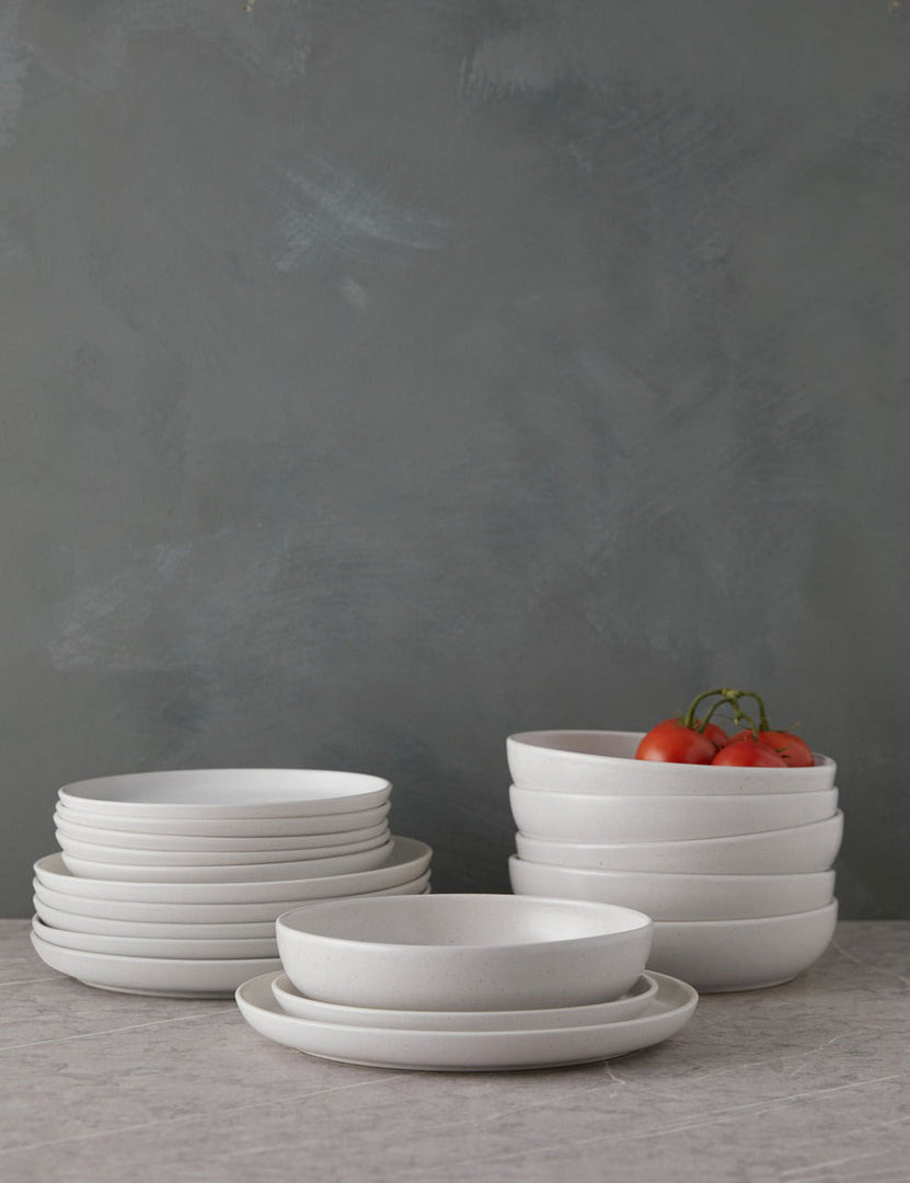 #color::salt #style::18-piece-set-with-pasta-bowl | Salt white Pacifica Dinnerware (18-Piece Set) by Casafina