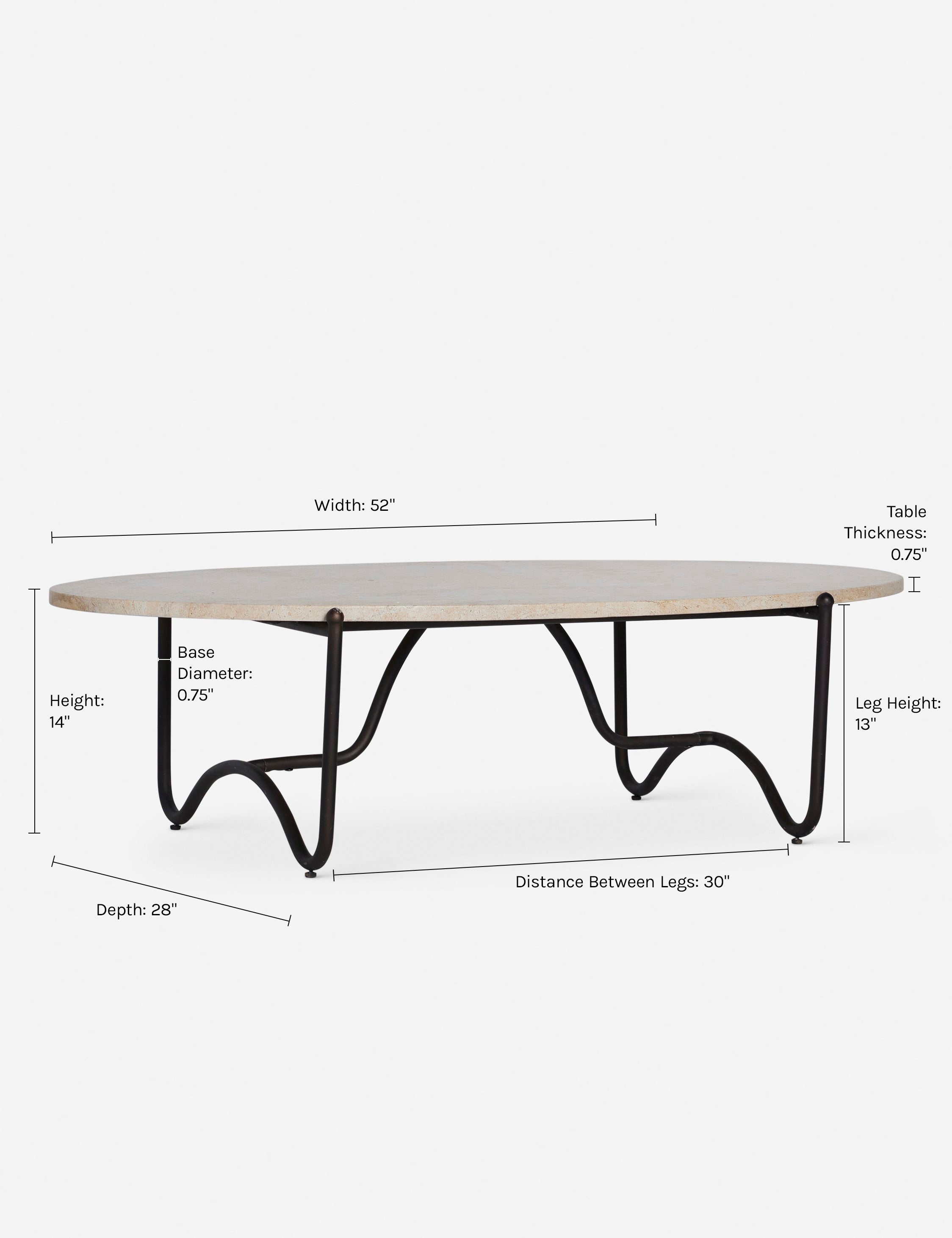 Peggy Indoor / Outdoor Stone Coffee Table by Sarah Sherman Samuel