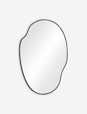 Puddle slim frame wall mirror in charcoal