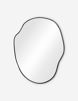 Puddle slim frame wall mirror in charcoal