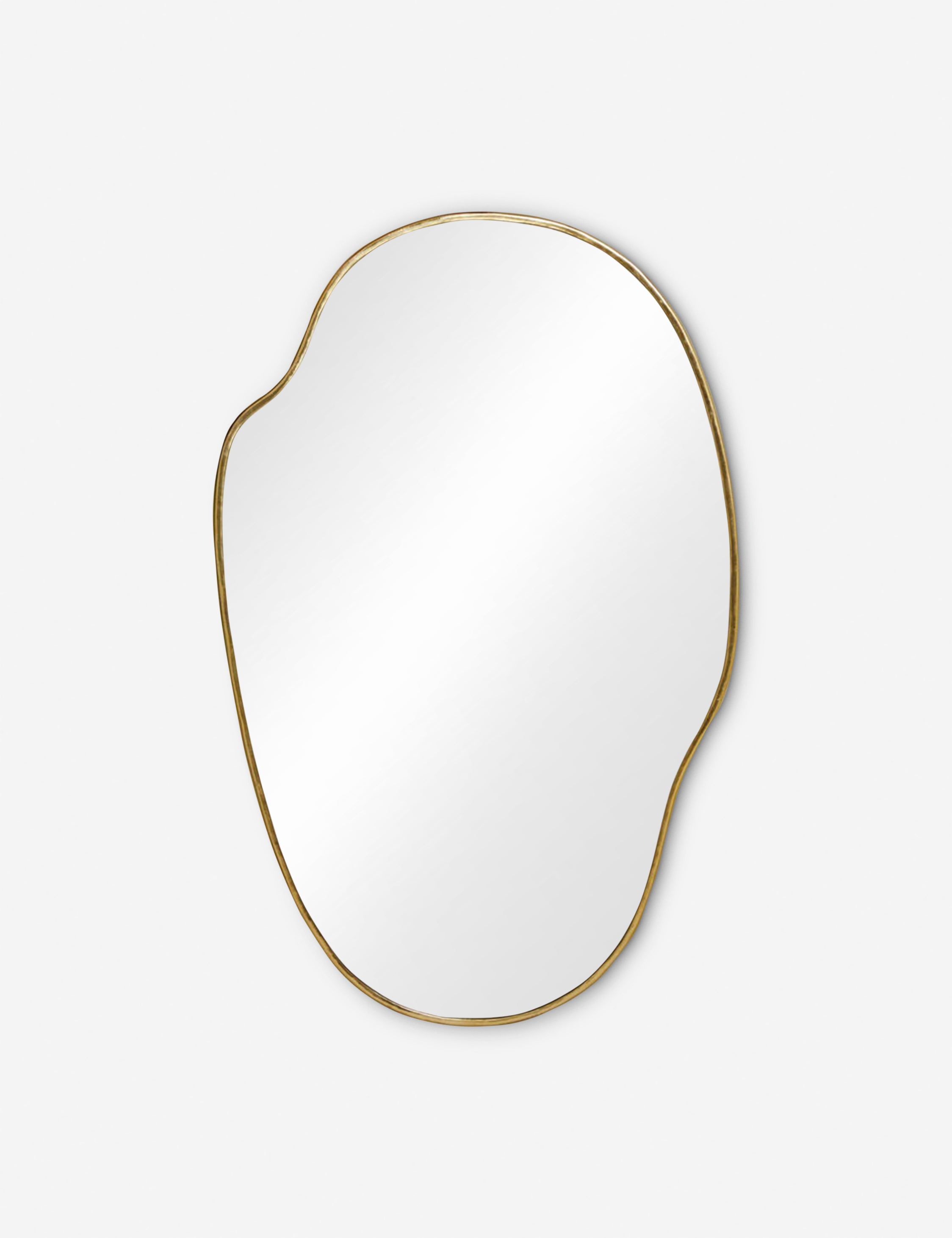 #color::gold  #size::large | Large Puddle mirror with a free-curving gold frame that mimics a puddle shape by Sarah Sherman Samuel
