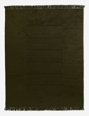 Raita Hand-Knotted Wool Rug Swatch by Sarah Sherman Samuel, Moss