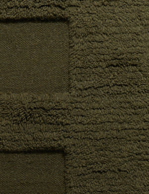 Raita Hand-Knotted Wool Rug Swatch by Sarah Sherman Samuel, Moss