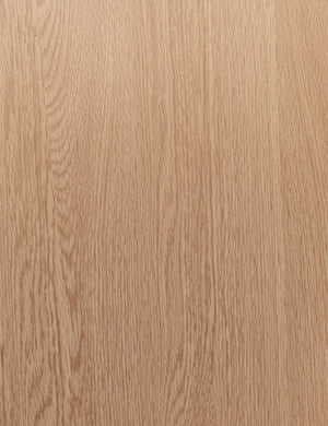 Close up view of the honey oak wood grain of the Raphael sideboard cabinet