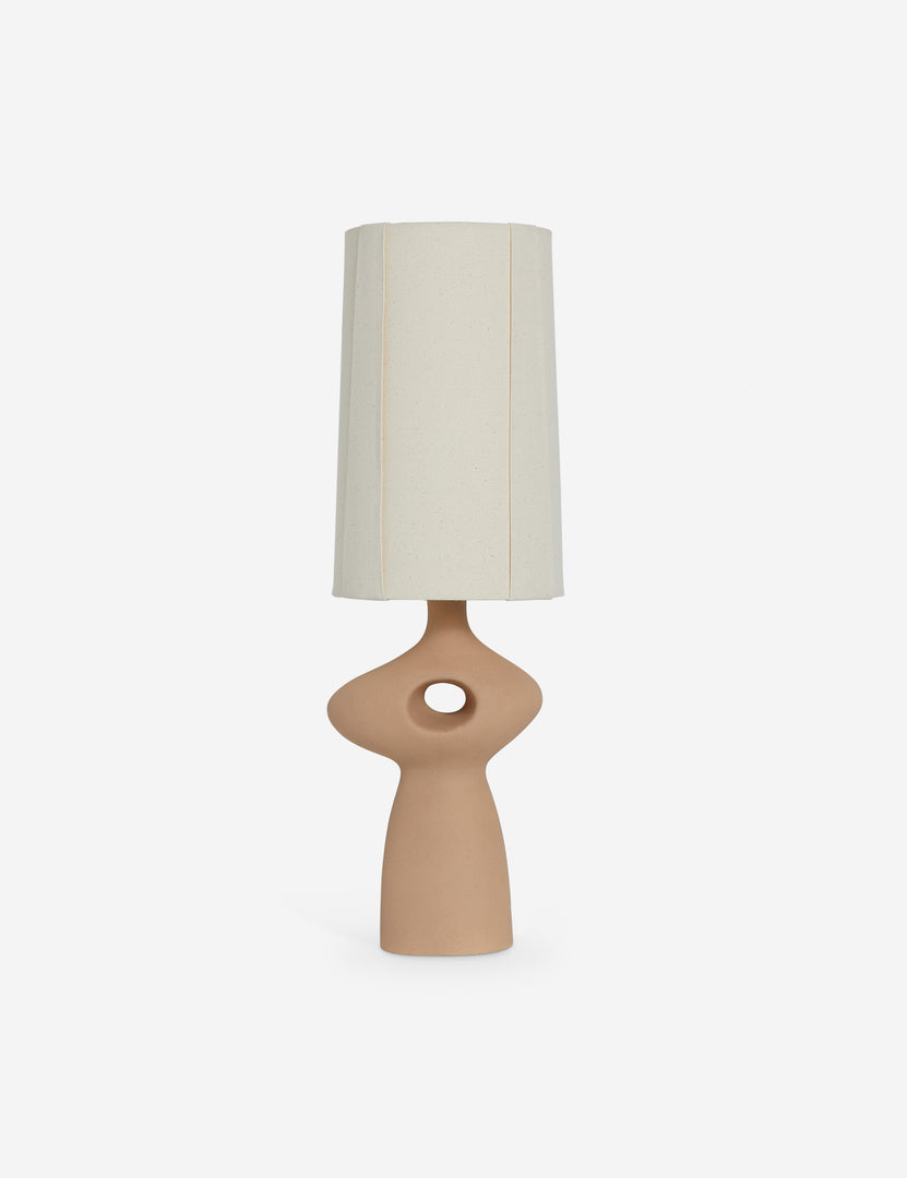 #color::rose | Rhodes sculptural ceramic table lamp.