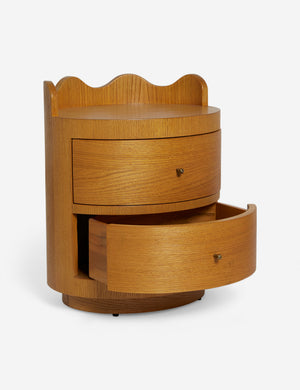 Open Box: Ripple Nightstand, Honey Oak by Sarah Sherman Samuel