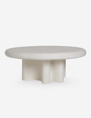 Ruiz round cement outdoor coffee table.