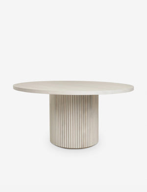 Open Box: Rutherford Round Dining Table, White Wash