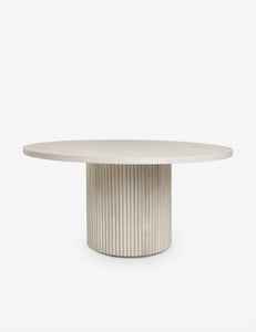 Open Box: Rutherford Round Dining Table, White Wash