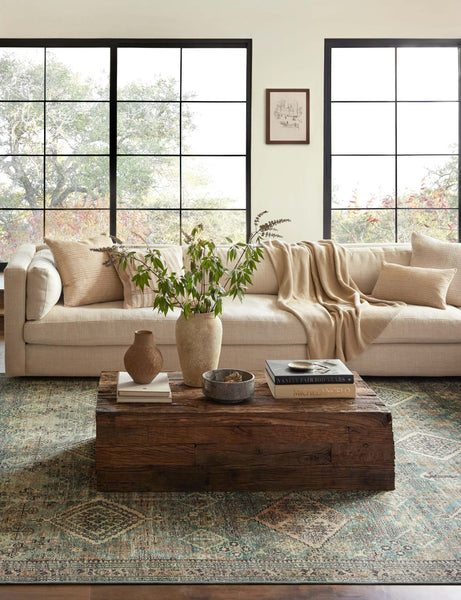 AtelierGG（アトリエジジ） フランネル ローラ(グリーンフラワー) Sinclair III Rug by Magnolia Home by Joanna Gaines x Loloi