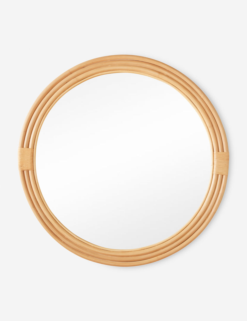 #color::natural #size::large | Marsali rattan framed round mirror in large