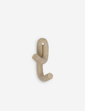 Cream speckled Leggy Crossed Wall Hook by SIN Ceramics