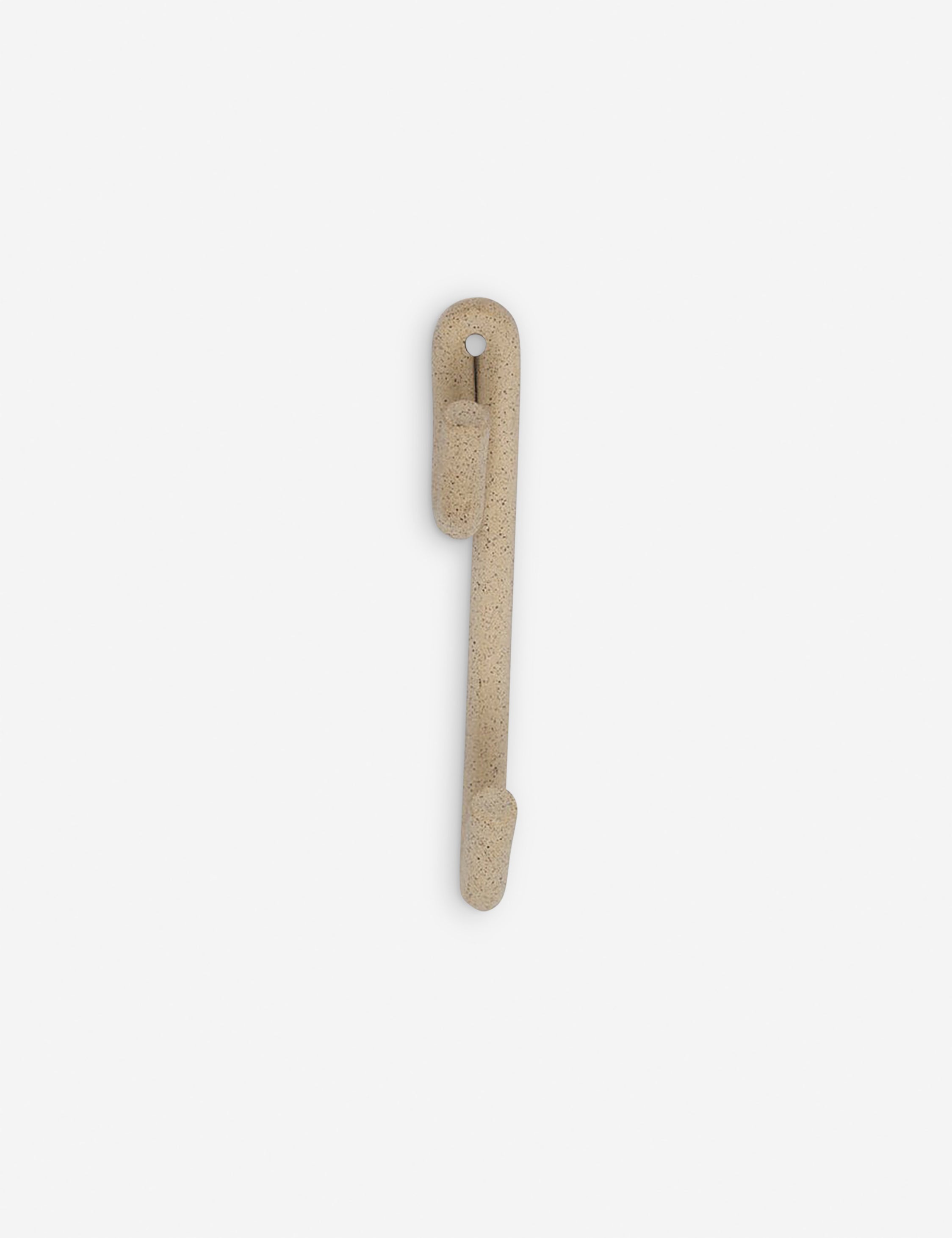 #color::speckled | Cream speckled Leggy Long Wall Hook by SIN Ceramics