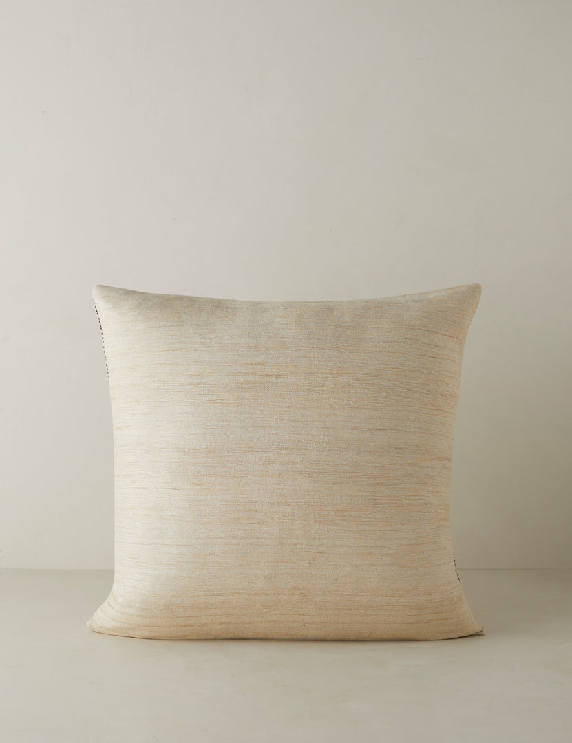 | Back of the Striations Silk Throw Pillow by Elan Byrd.
