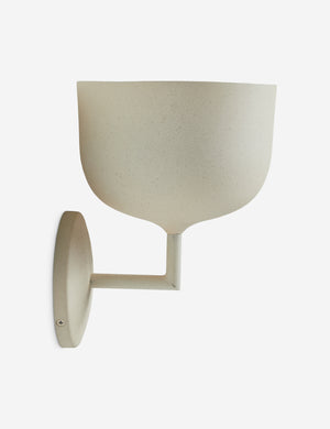 Side profile of the Talley modern sculptural wall sconce.